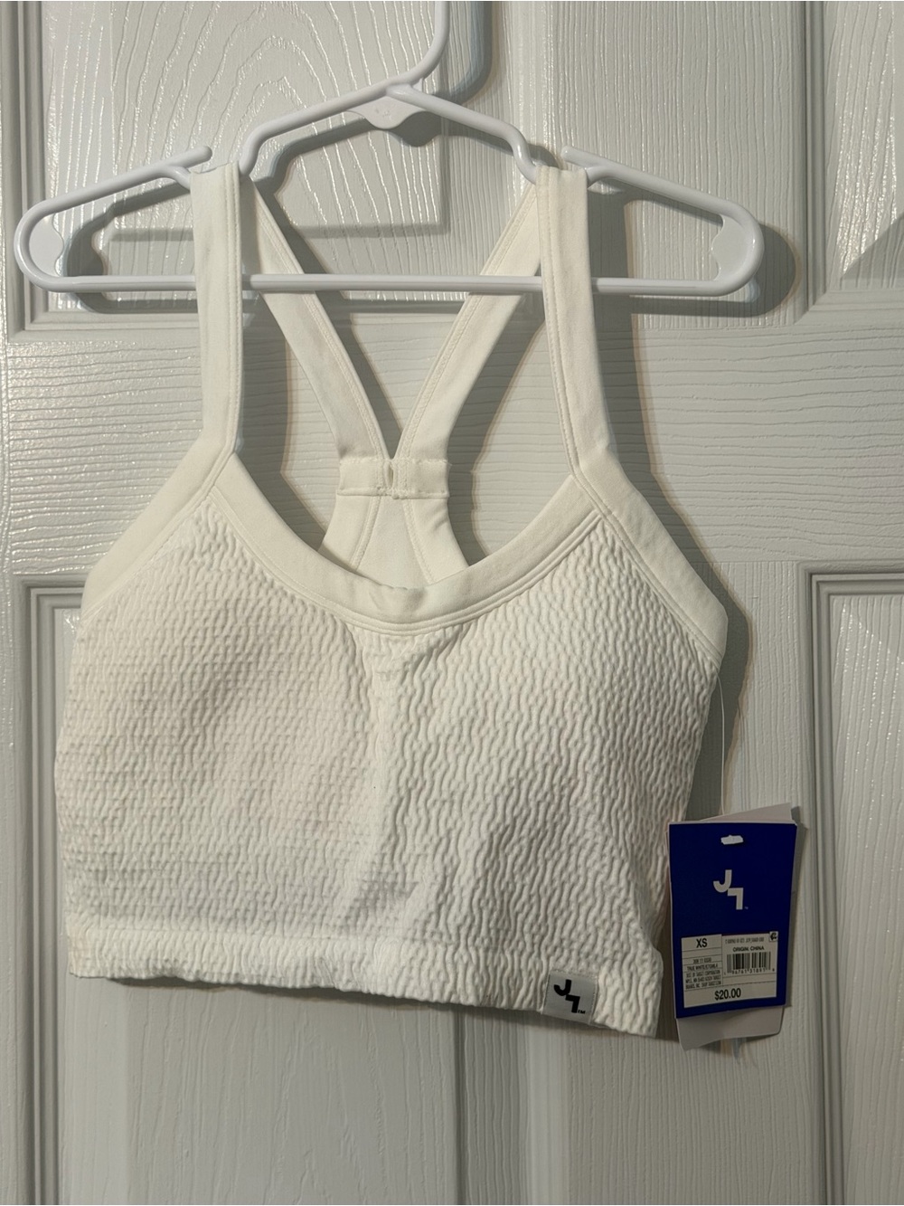 JoyLab Cream Textured Racerback Sports Bralette